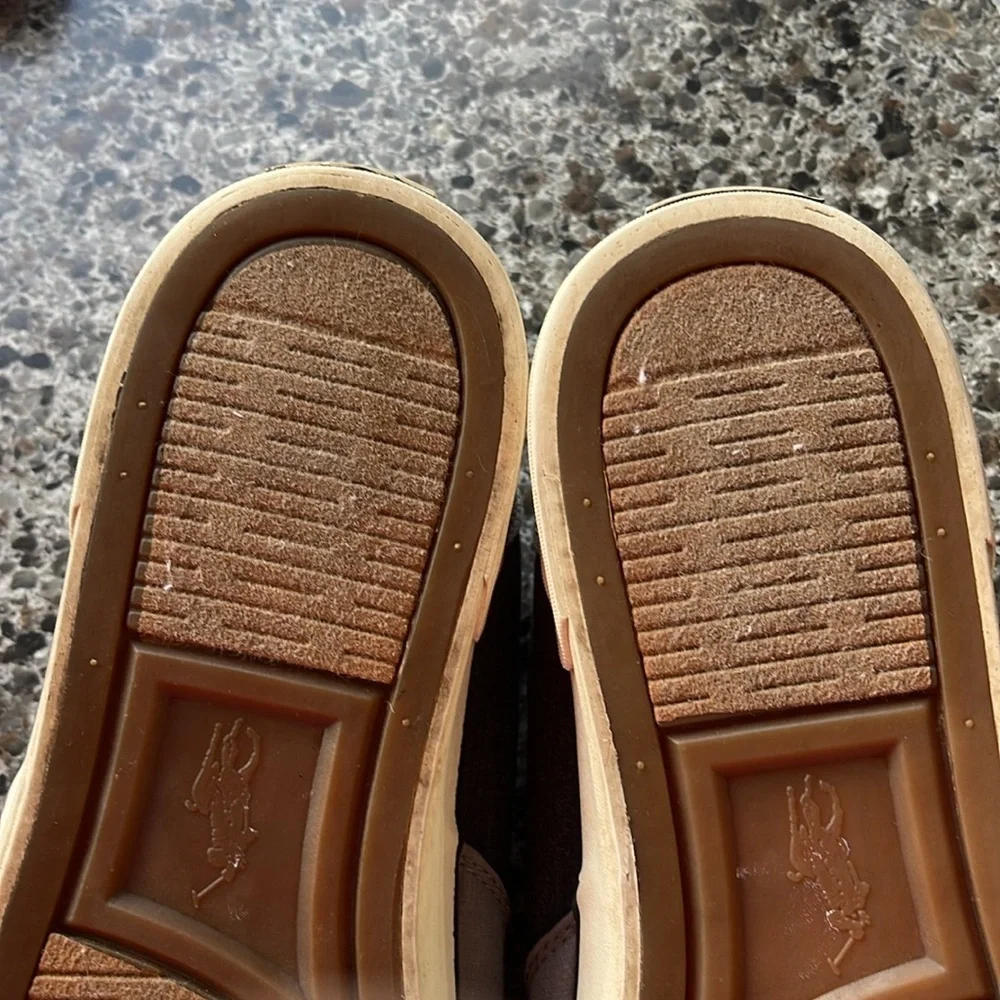 Polo Ralph Lauren Shoes men’s size 12D‎ two-tone gray with Polo pony emblem .